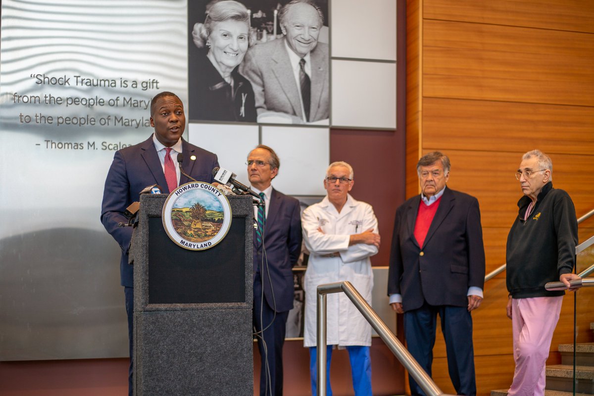 On Tuesday, Howard Co. Executive Calvin Ball was at Shock Trauma to announce a $3 million investment in the future of comprehensive trauma care and support for Marylanders. We thank the citizens of Howard Co. for this significant contribution toward our life-saving mission.