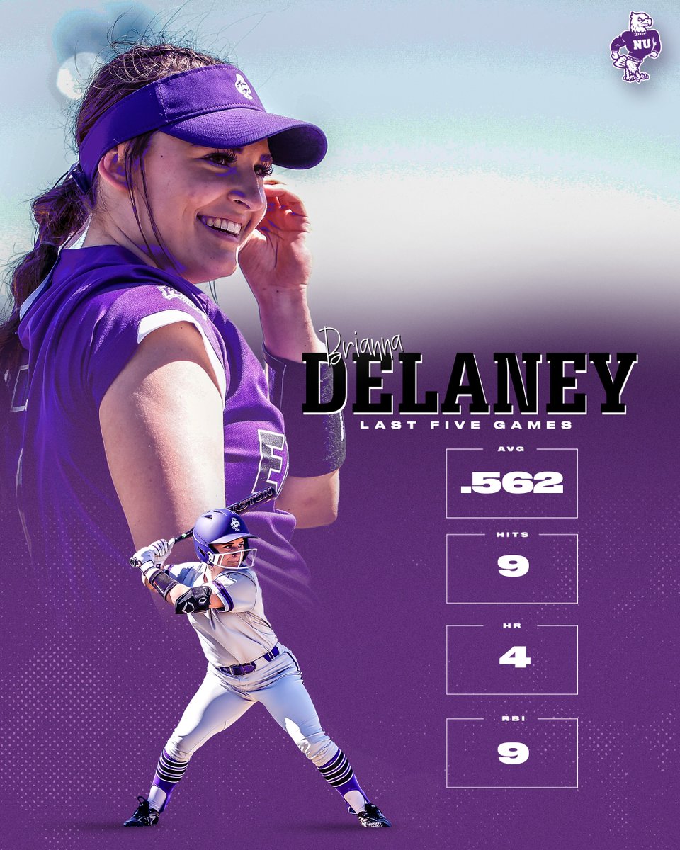 Brianna has been 🔒 in at the plate. 🟣🦅🥎