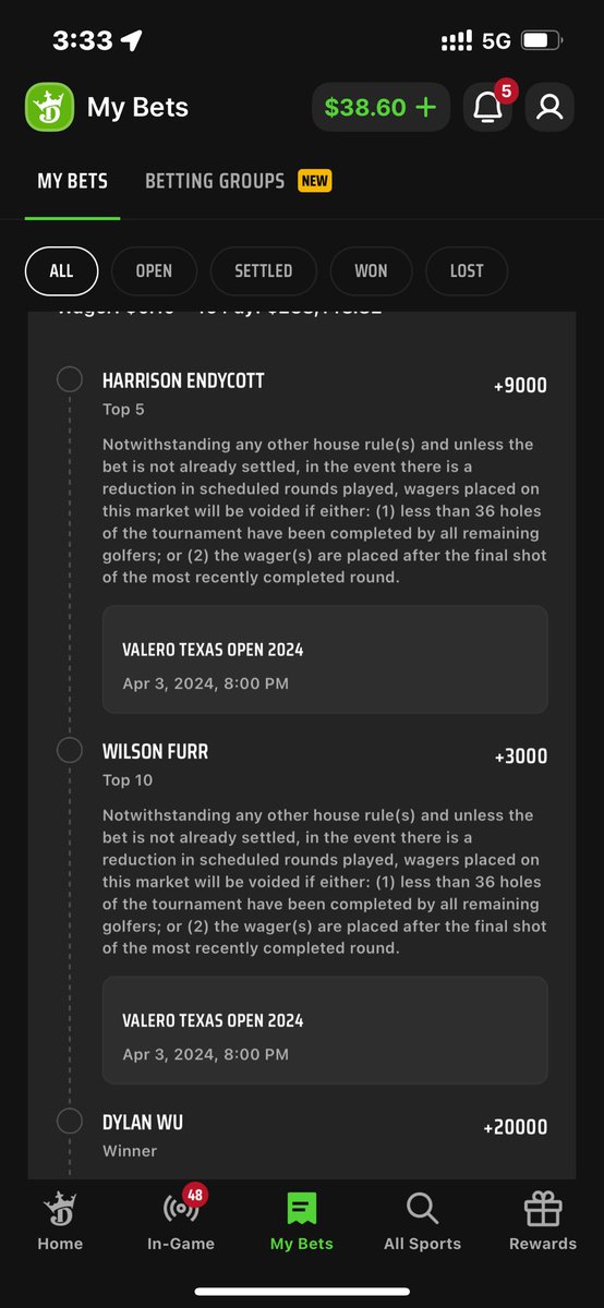 Sleeper picks @valerotxopen #golfbets @BrianKirschner_