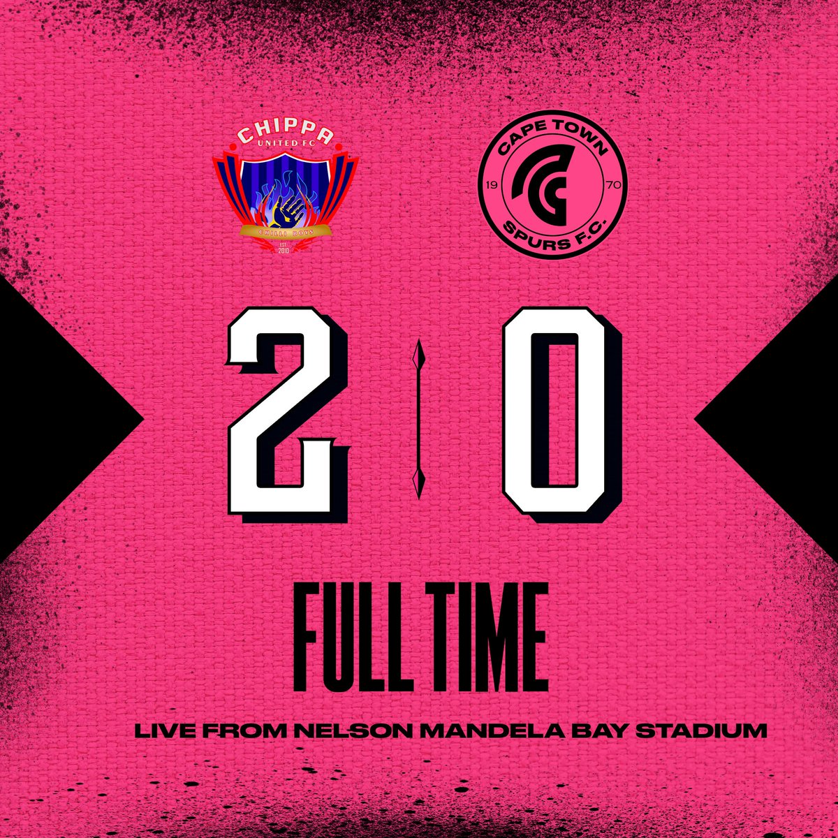 Final score at the Nelson Mandela Bay Stadium!