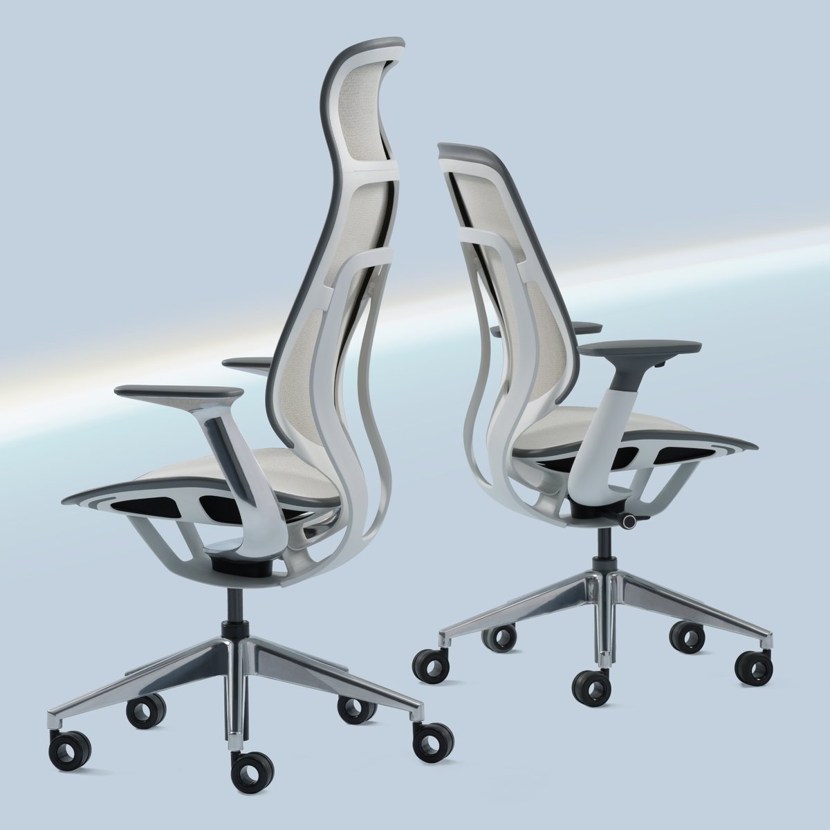@Steelcase Karman is available now with a high back design. The full range of options provide effortless comfort and ergonomic support for anyone, in any setting. #steelcase #officechair #ergonomics