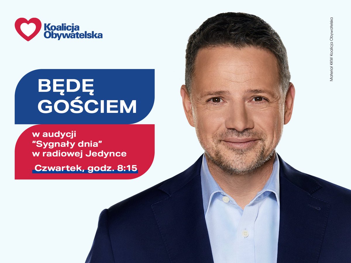 W czwartek o 8.15 będę gościem programu #SygnałyDnia w @RadiowaJedynka. Do usłyszenia!