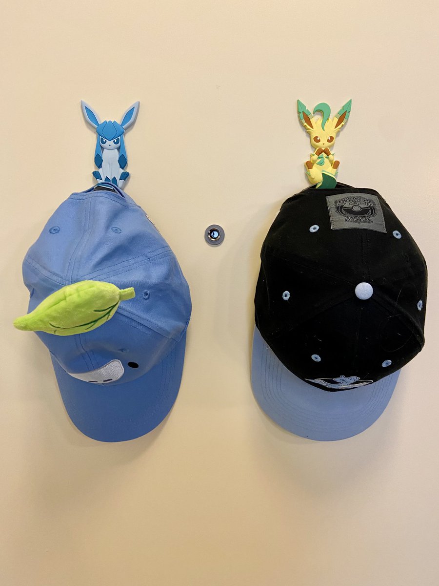 We got these adorable eeveelution hat hangers from Japan last year and its one of my favorite things to look at every day😭❤️