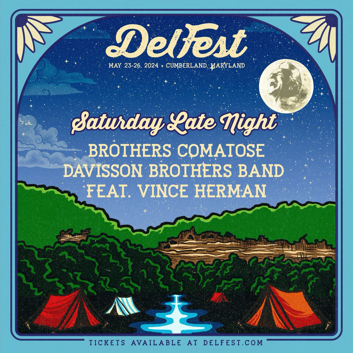 We're loving this late night lineup. Who's ready for @Delfest 2024?