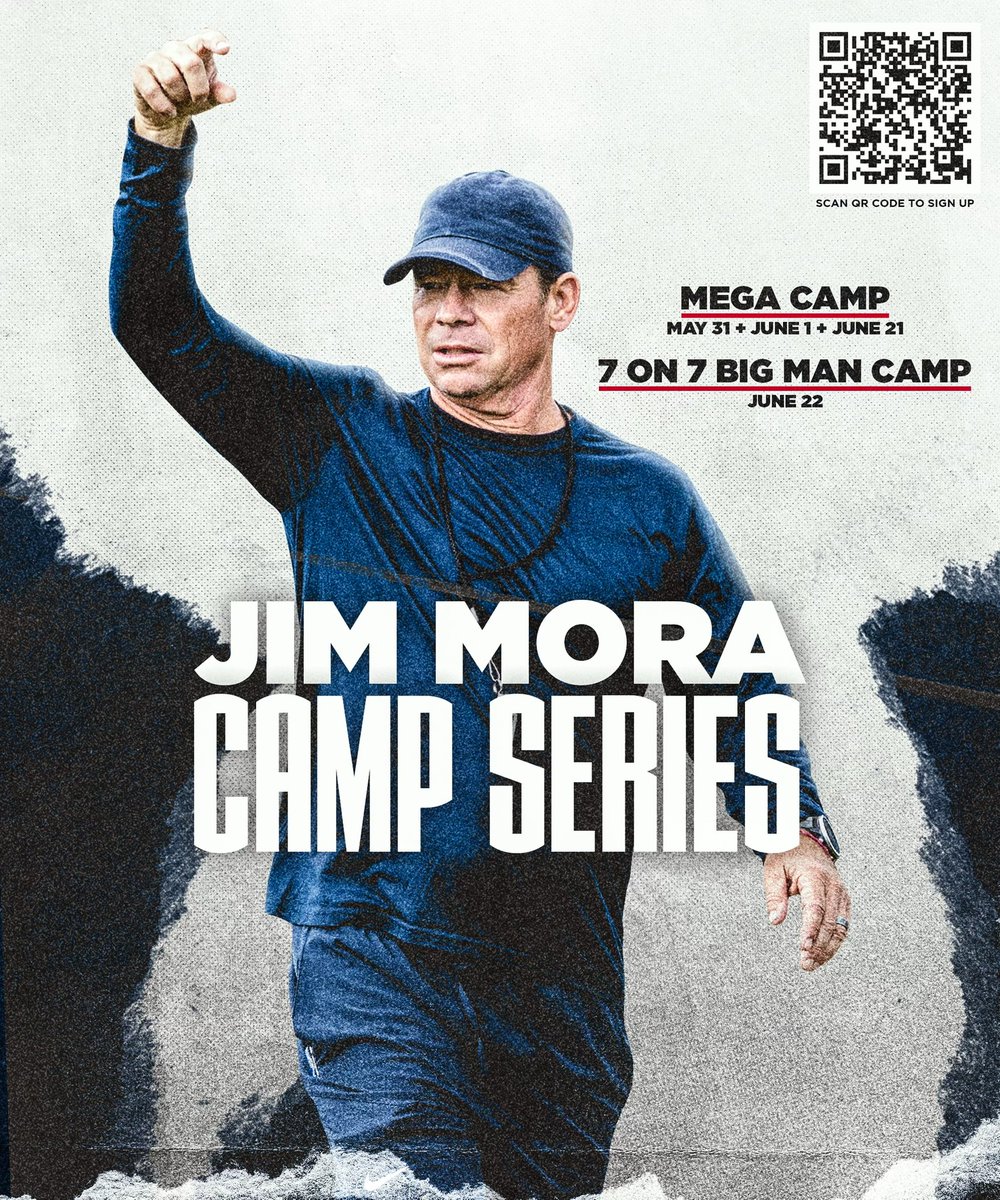Camp season is coming up. Sign up with the link below! 🔗: jimmorafootballcamp.com #CTFootball