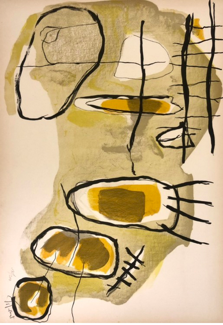 msabine900's tweet photo. #TalCoat
Pierre Tal-Coat (1905 - 1985)    
ÂGE DU FER I, 1956. Lithograph. https://t.co/3bDF10HNuW