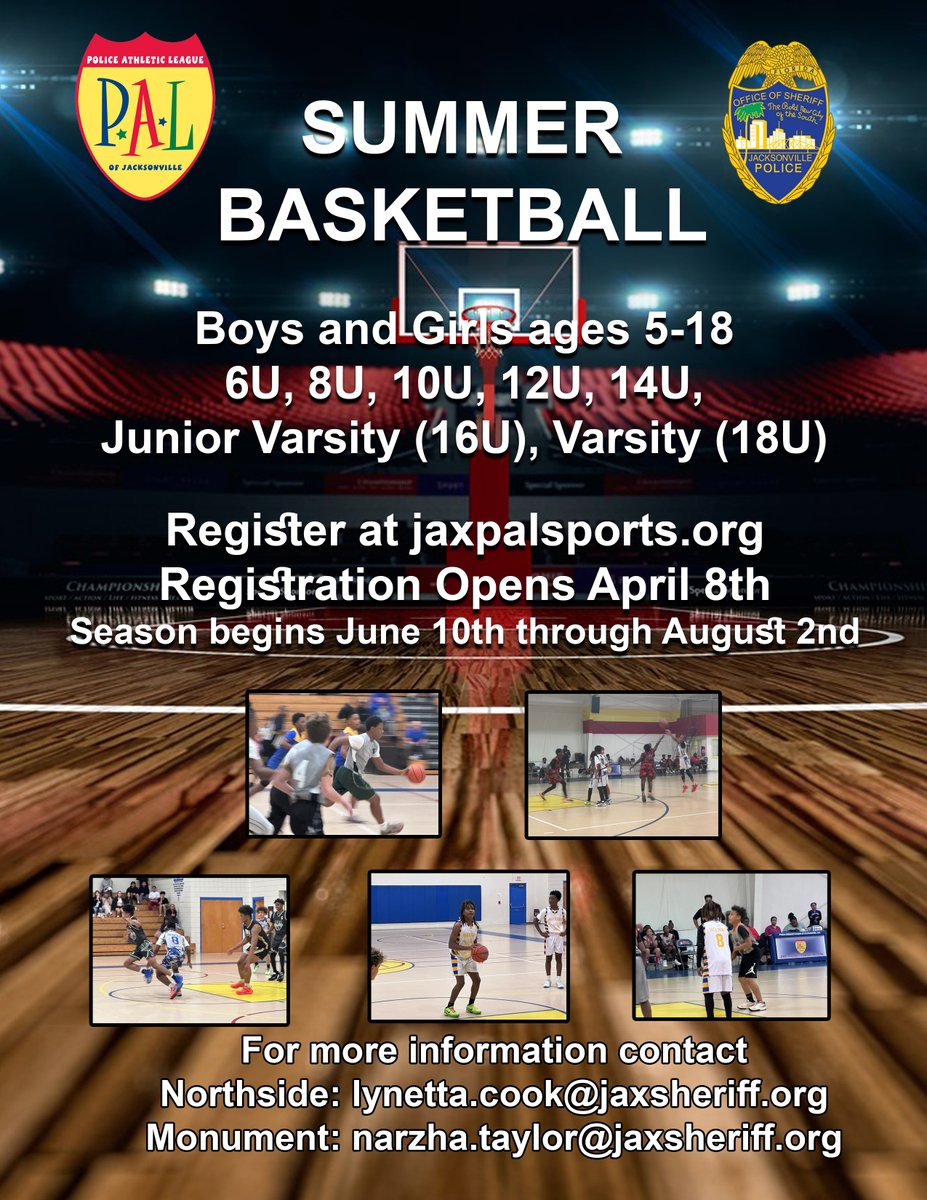 Registration opens Monday, April 8th! <a href="/JSOPIO/">Jax Sheriff's Office</a> <a href="/jsosheriff/">Sheriff T.K. Waters</a>