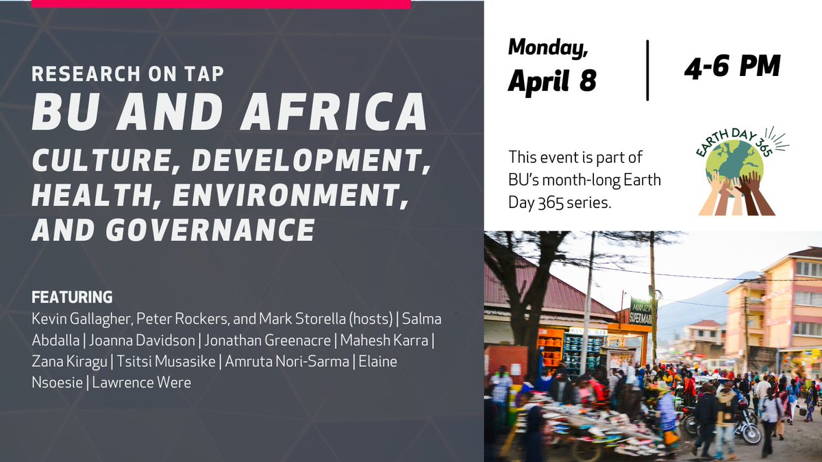 By 2050, it's estimated that more than 25% of the world population will live in Africa – a number on track to grow to 40% by the end of the century. At BU, research related to Africa is on the rise. Join us this Monday to hear from experts across fields: bu.edu/research/2024/…