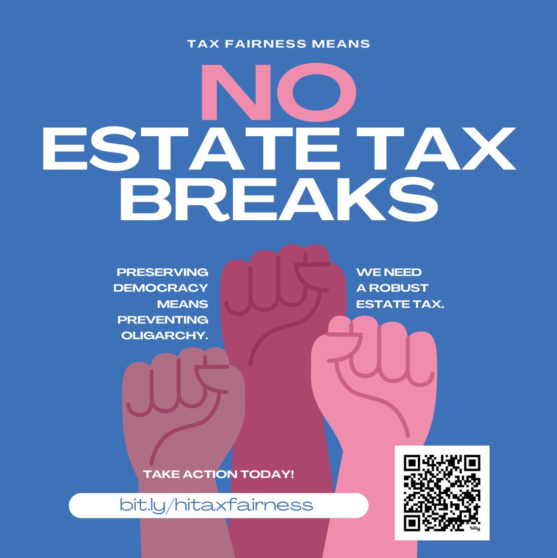 🚨🚨🚨 Submit testimony in opposition to SB3289 TODAY before 1 pm. Then use bit.ly/hitaxfairness to automatically send an email and make a phone call to your state house rep telling them to oppose this dangerous estate tax giveaway for the richest among us. #TaxTheRich