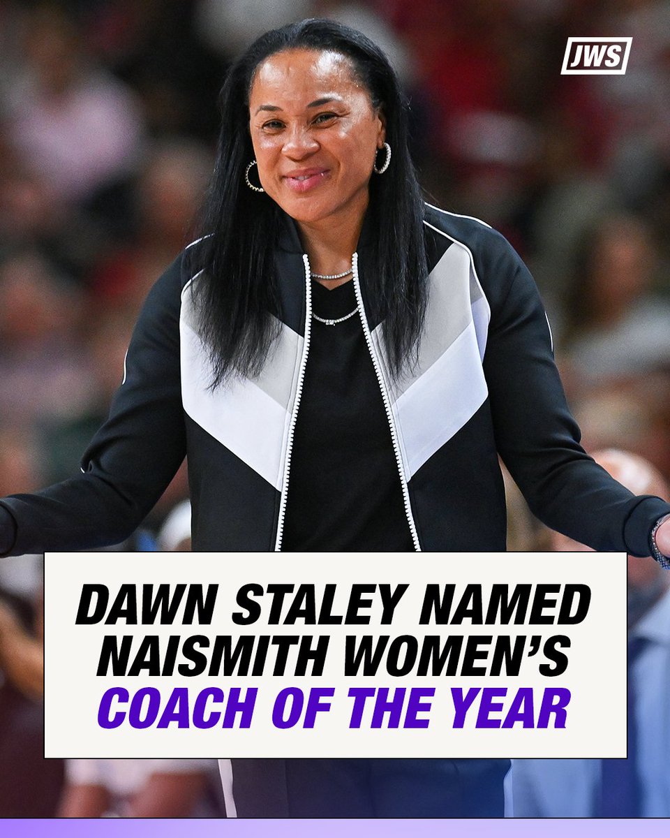 THIRD straight Naismith Women's Coach of the Year award for Dawn Staley 🏆