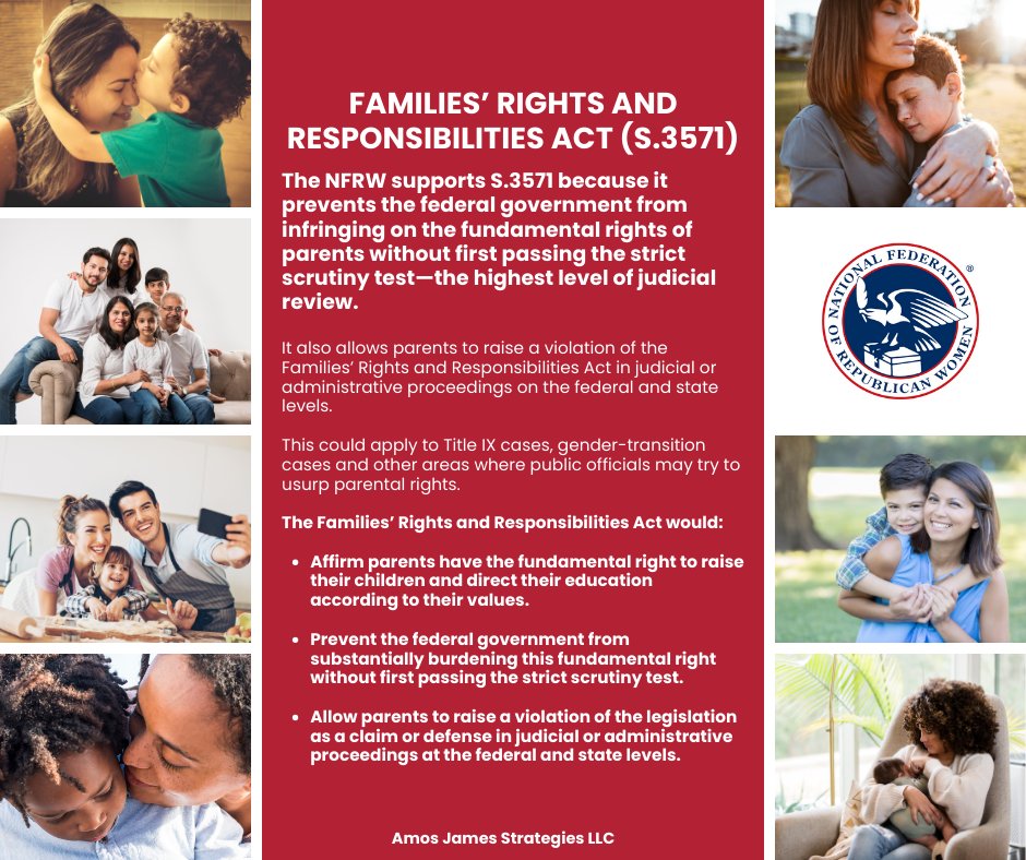 @NFRW's initiatives for 2024 include Protecting Parental Rights. Read more at nfrw.org/legislation. #NFRW2024 #RepublicanWomenLead