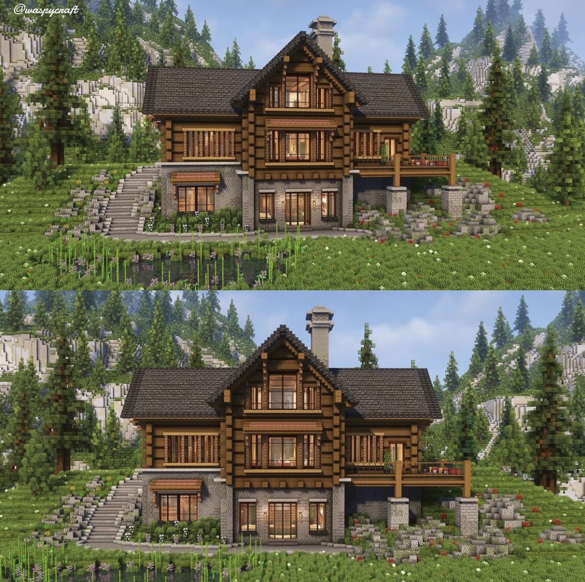 Alpine haven built by @waspycraft @paintergigi @Airtugmc #minecraft建築コミュ #MinecraftServer #minecraftbuilds #Minecraft