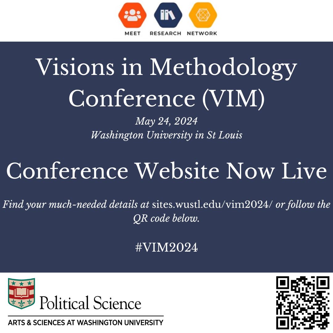 The preliminary program for this year’s Visions in Methodology Conference is now live! Bookmark buff.ly/4amntn2 to see the lineup of panelists and poster presentations. #vim2024