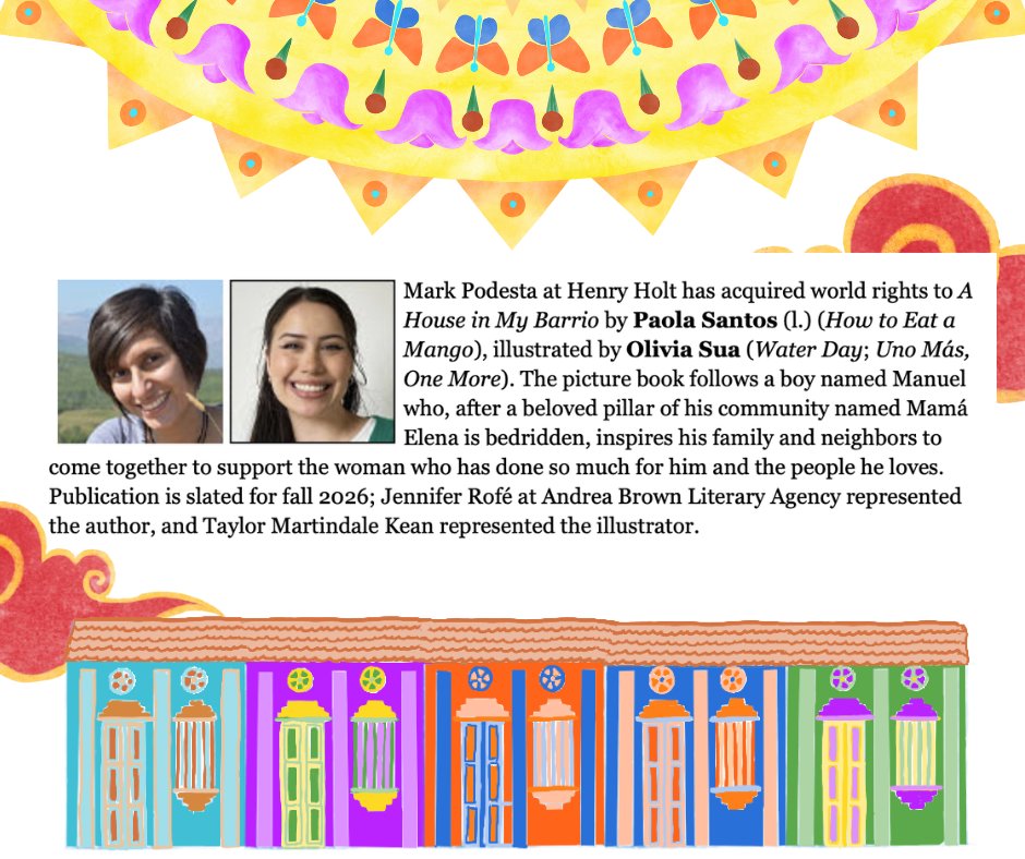 🎉 This is so exciting!✨ I'm thrilled to announce my upcoming picture book, A HOUSE IN MY BARRIO illustrated by the fabulous <a href="/OliviaSua3/">Olivia Sua</a>.🏡Thank you, <a href="/mpodestrian/">Mark Podesta</a> and <a href="/jenrofe/">jen rofé</a>! 
<a href="/MacKidsBooks/">MacKids Books</a> 
<a href="/LasMusasBooks/">LasMusasBooks</a>
<a href="/PBDreamers24/">PBDreamers24</a>

#ChildrensBooks #kidlit #writningcommunity
