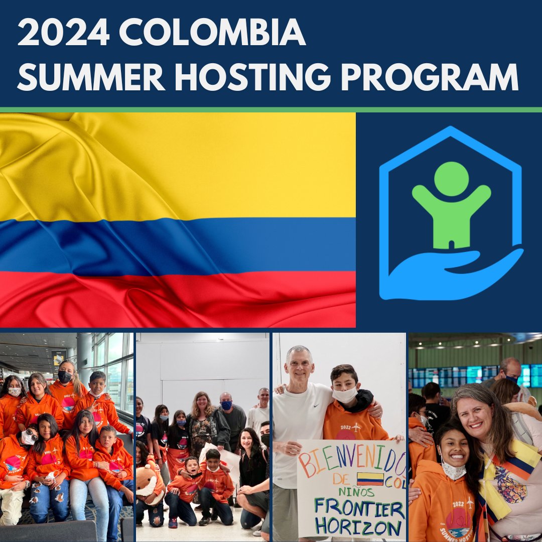 FrontierHorizon's tweet photo. Dive into Frontier Horizon's Colombia Hosting Program this summer! Open your home to a Colombian child &amp; start an incredible journey. Hosting spans July, 5 weeks of transformative experiences.  🇨🇴

Learn more: https://t.co/ovYlhV8KVg

#AdoptiveJourney #ChangeALife https://t.co/hESMXQWHNu