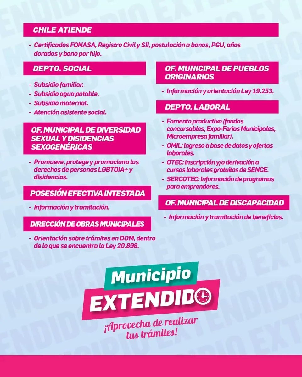 ¡Es hoy! No pierdas la oportunidad de realizar tus trámites pendientes en 'Municipio Extendido', más de 20 servicios para ti desde las 17:30 horas a las 20:30 #ContigoMaculEsMás