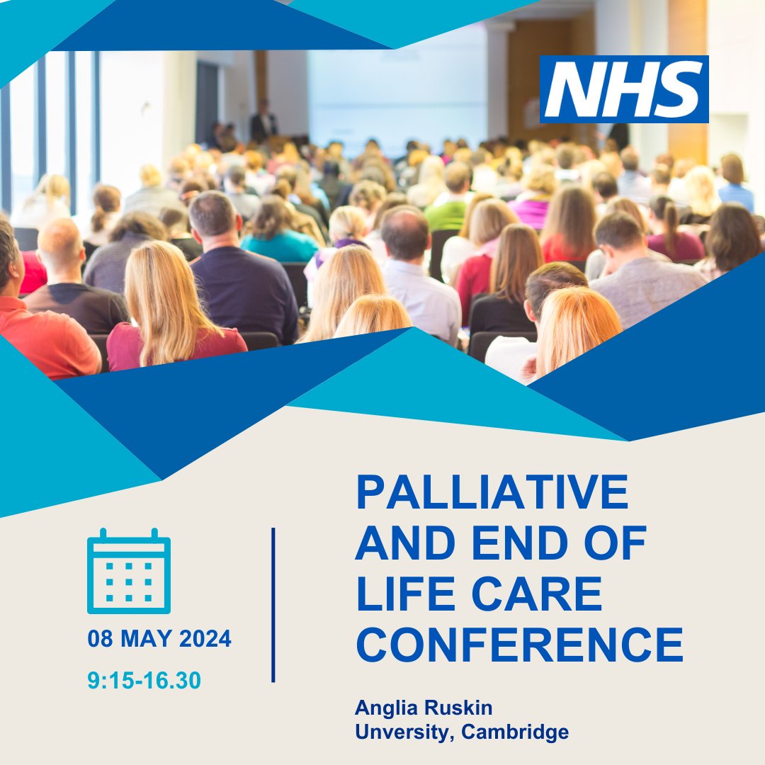 Healthcare staff working in end of life and #palliativecare are invited to the PEoLC regional conference on Monday 8 May. Speakers include @drkathrynmannix @BrianwDolan events.england.nhs.uk/events/east-of…… @BevPickett22 @catherinemorg3