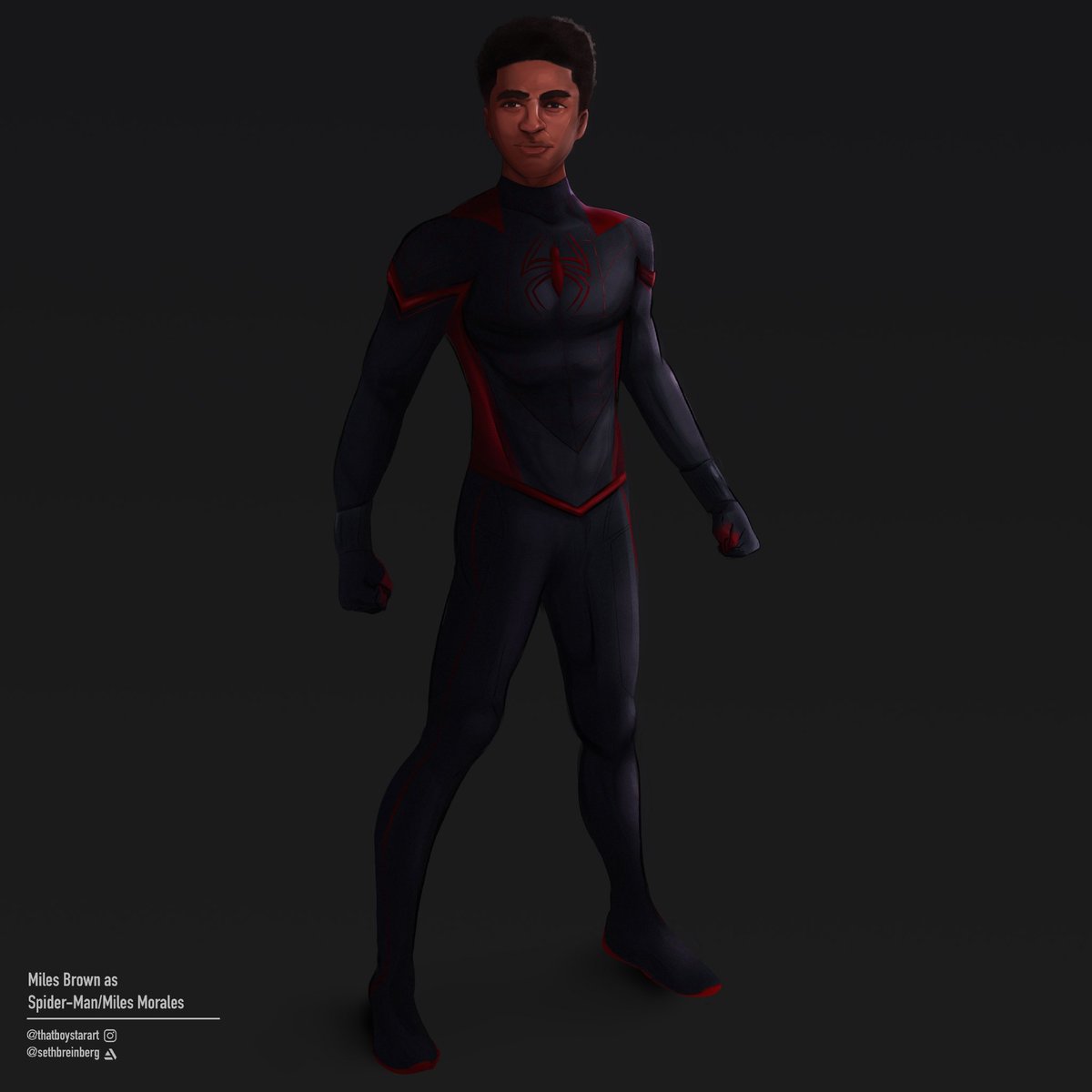 seth0413's tweet photo. @MilesBrown as Miles Morales Concept Art, by me🕷️ https://t.co/wTFVF4W7uu