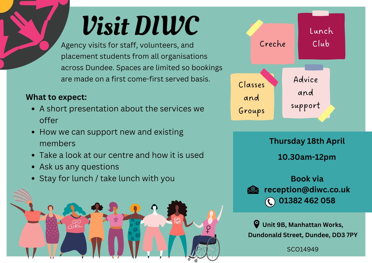 If you'd like to find out more about what DIWC does, join us at our next Agency Visit on Thursday 18th April. Email reception@diwc.co.uk to book your place!