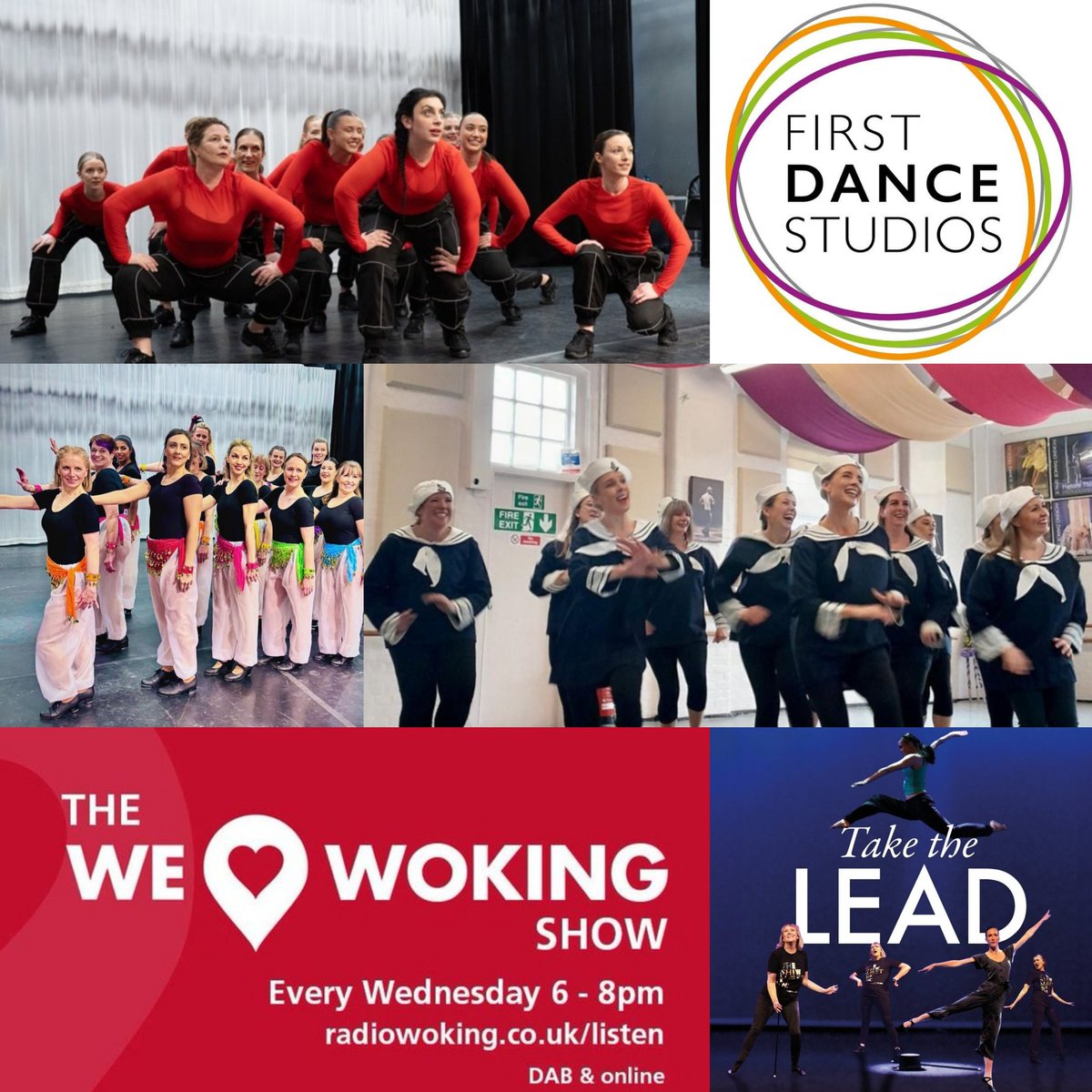 On Tonight's Show - Julia, Sarah & Karen from First Dance Studios talk about their show 'Take The Lead' (on @rhodamcgaw Thurs 18th - Sat 20th April), their dance classes & lots more. Join us 6-8pm LIVE @RadioWoking radiowoking.co.uk/listen Ask Alexa/Google to play Radio Woking.