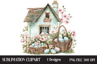Watercolor Home Easter ClipArt: Download Free Clipart from Creative Fabrica: Plus sign up for a Subscription! Enjoy inspiring creative designs plus free designs #creativefabrica #freeclipart #https://www.creativefabrica.com/product/watercolor-easter-home-clipart-15/ref/1158971/