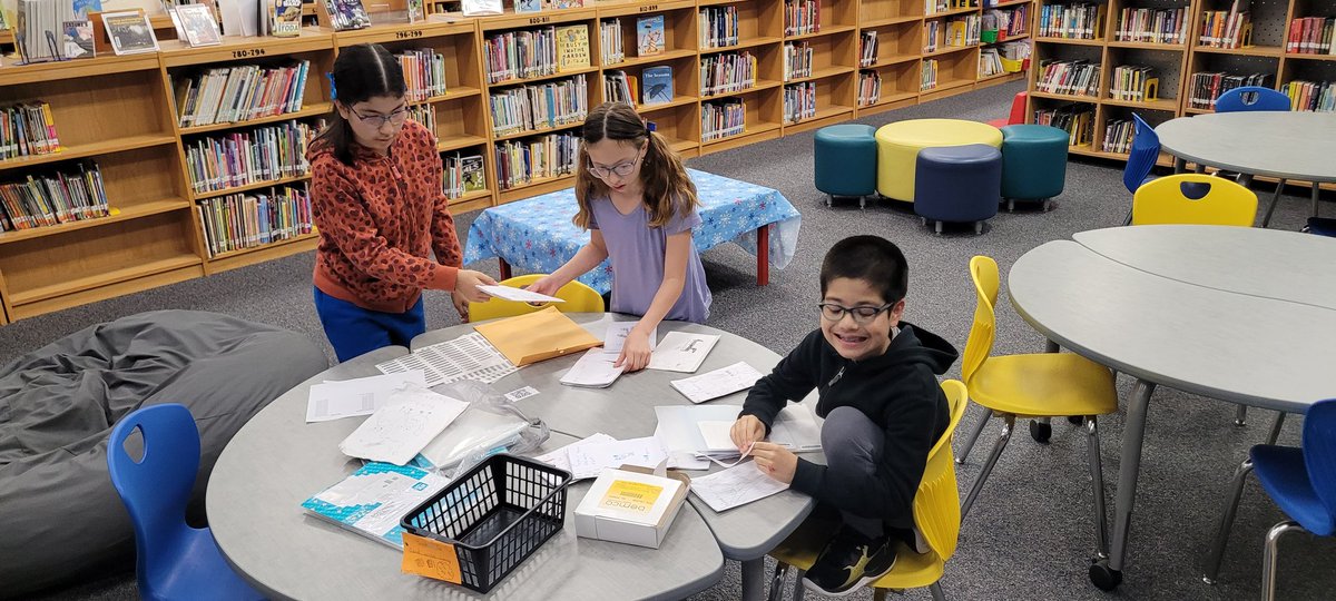 A big thank you to our Lieck library aides helping to package,  barcode, and shelve student made books so that they can be checked out by fellow students.
<a href="/NISDLieck/">NISDLieck</a> <a href="/NISDLib/">NISDLibraryServices</a> <a href="/NISD/">Northside ISD</a>