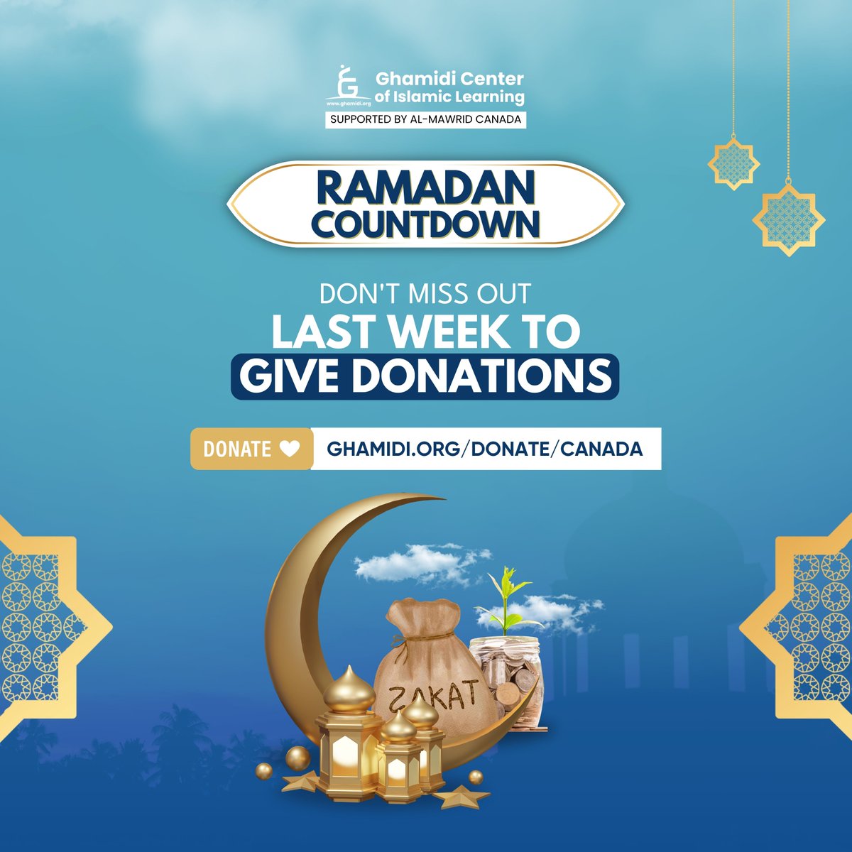 Don't Miss Out Last Week to Give Donations in Ramadan
Every contribution, large or small, has a significant impact.
Donate Now: ghamidi.org/donate/canada

#AMIC #AlMawrid #Canada #Ramadan #ramadan2024 #donations #fundraiser