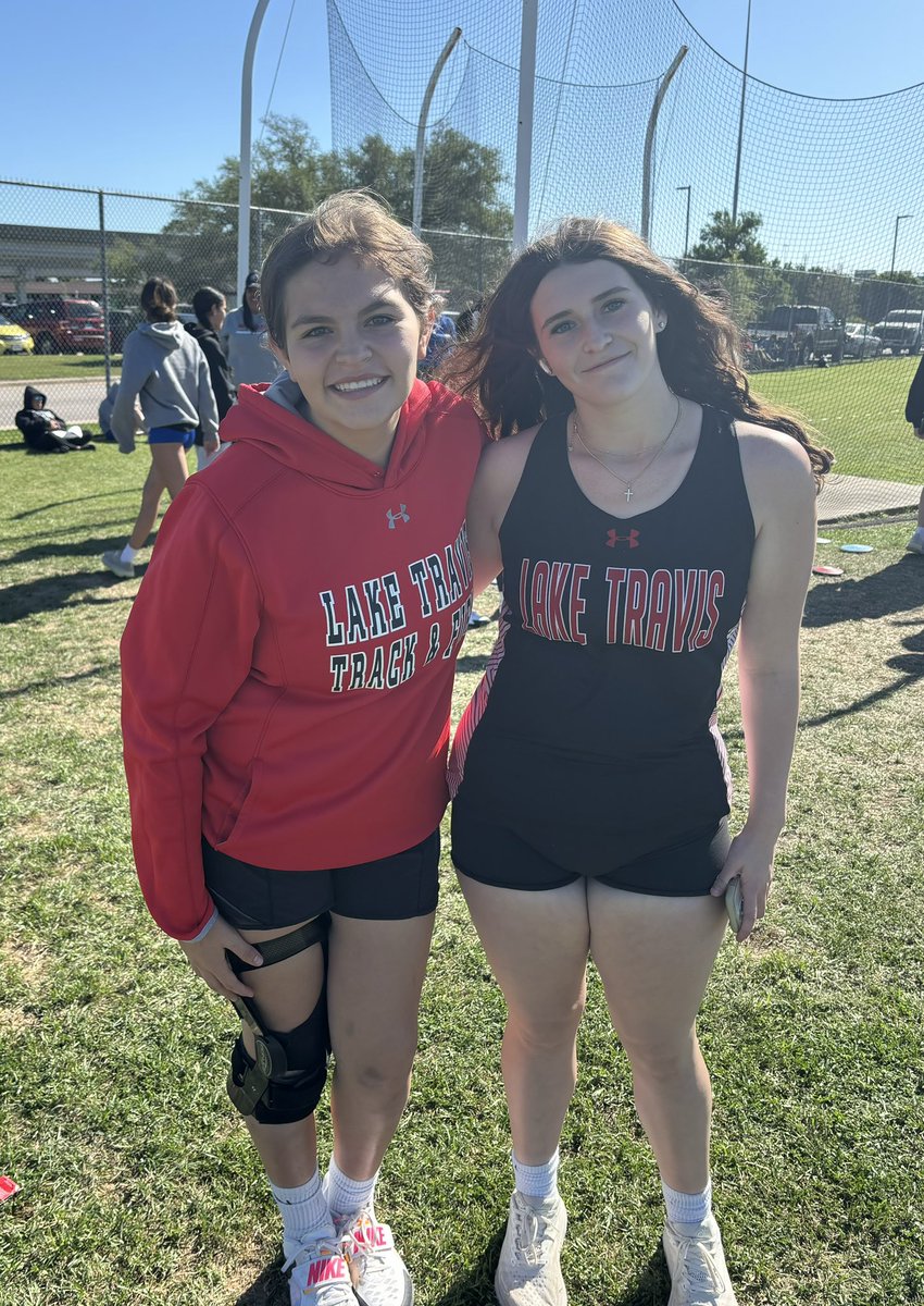 🥳 🎉 🎈 Congratulations to these ladies on representing LT ⚫️ 🔴 ⚔️ Track & Field @ the District 26-6A Championships freshman girls division!! GO CAVS !!! Peyton Tristan 81'9' 🥉 Avery Lueck 64'.5' 6th