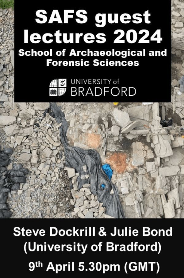 Advance notice of free talk by site directors Drs Julie Bond & Steve Dockrill on Tuesday 9th April, register now to either watch live or view the recorded talk at your leisure (you must pre-register for either option) buff.ly/3POcnij