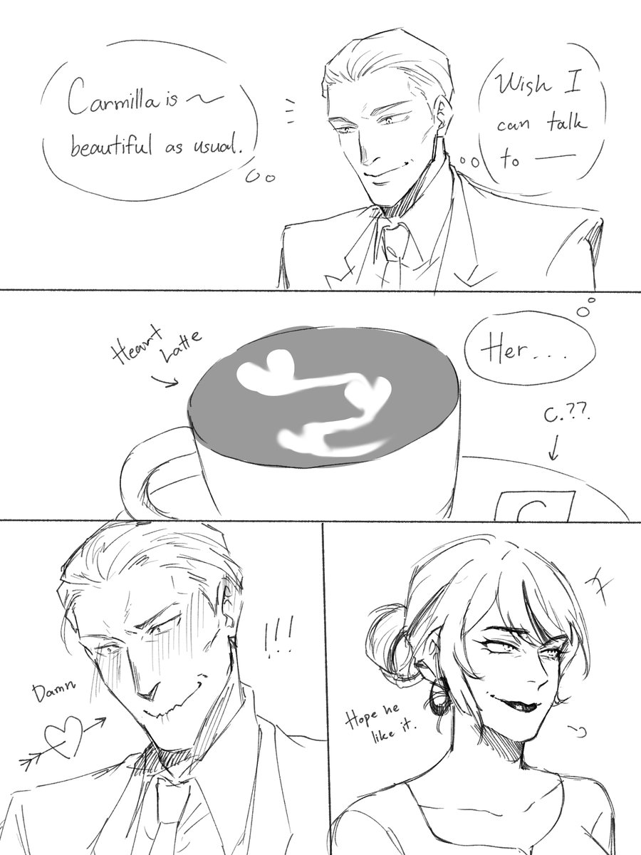 _miyakocat's tweet photo. some human au I've been working 🤭

pic 1 Rosie and Velvette

pic 2 Zestmilla after hard work visited the cafe owner every day and she answered his feelings. https://t.co/NPka999d2H