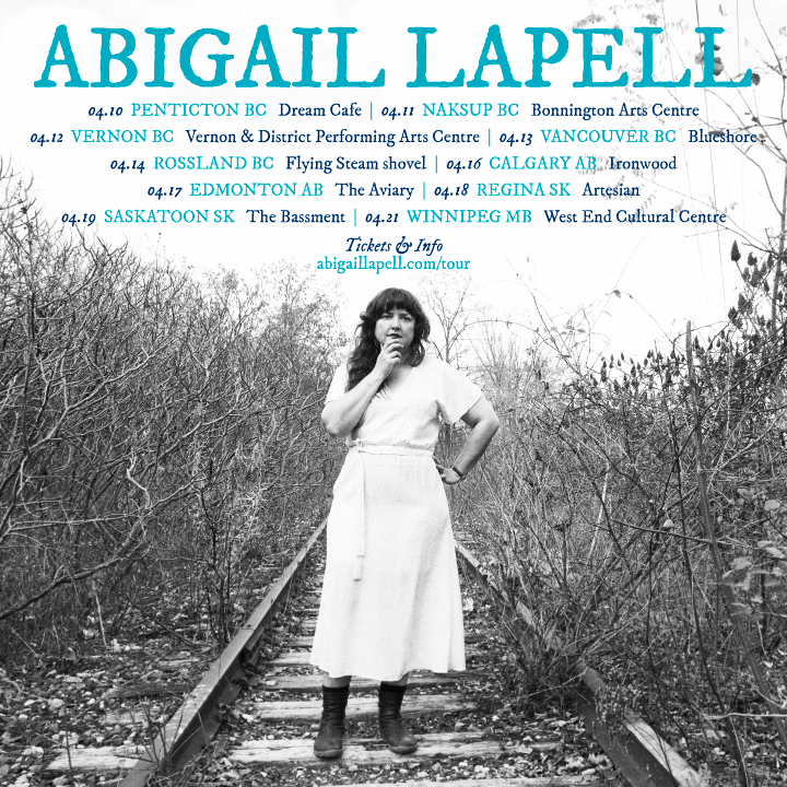 Abigail Lapell (@abigaillapell) on Twitter photo Western Canada!!! Come hear songs from my new album Anniversary (out May 10 on <a href="/OutsideMusic/">Outside Music</a>)
Tickets & info: abigaillapell.com/tour
4/10 Penticton
4/11 Nakusp
4/12 Vernon
4/13 Vancouver
4/14 Rossland
4/16 Calgary
4/17 Edmonton
4/18 Regina
4/19 Saskatoon
4/21 Winnipeg Western Canada!!! Come hear songs from my new album Anniversary (out May 10 on <a href="/OutsideMusic/">Outside Music</a>)
Tickets & info: abigaillapell.com/tour
4/10 Penticton
4/11 Nakusp
4/12 Vernon
4/13 Vancouver
4/14 Rossland
4/16 Calgary
4/17 Edmonton
4/18 Regina
4/19 Saskatoon
4/21 Winnipeg