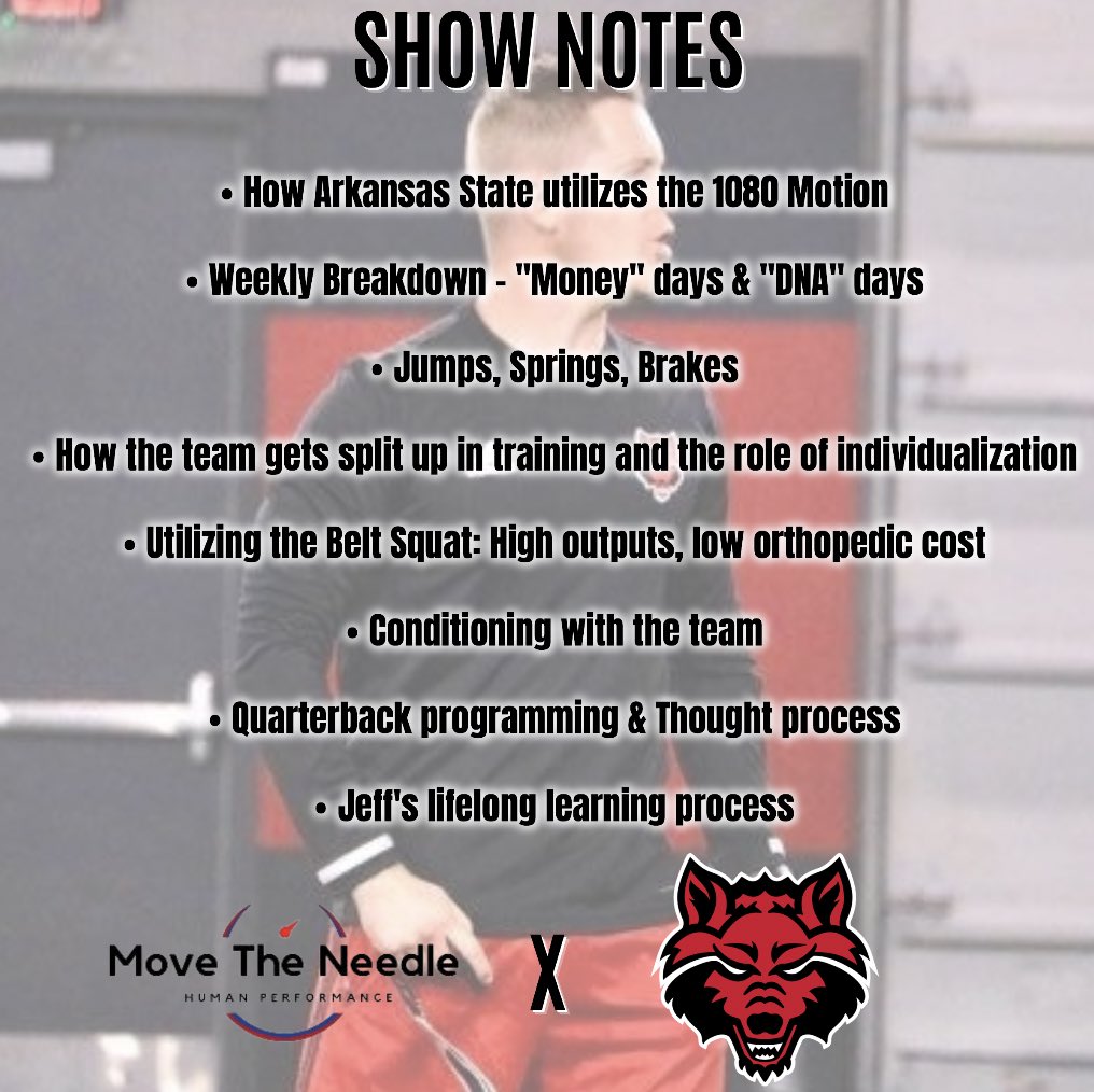 One of our best episodes! @jonesyjeff1 runs a very high level operation @ArkansasStateFB. A must listen for sure! @jonesyjeff1 x @mtn_perform ‼️