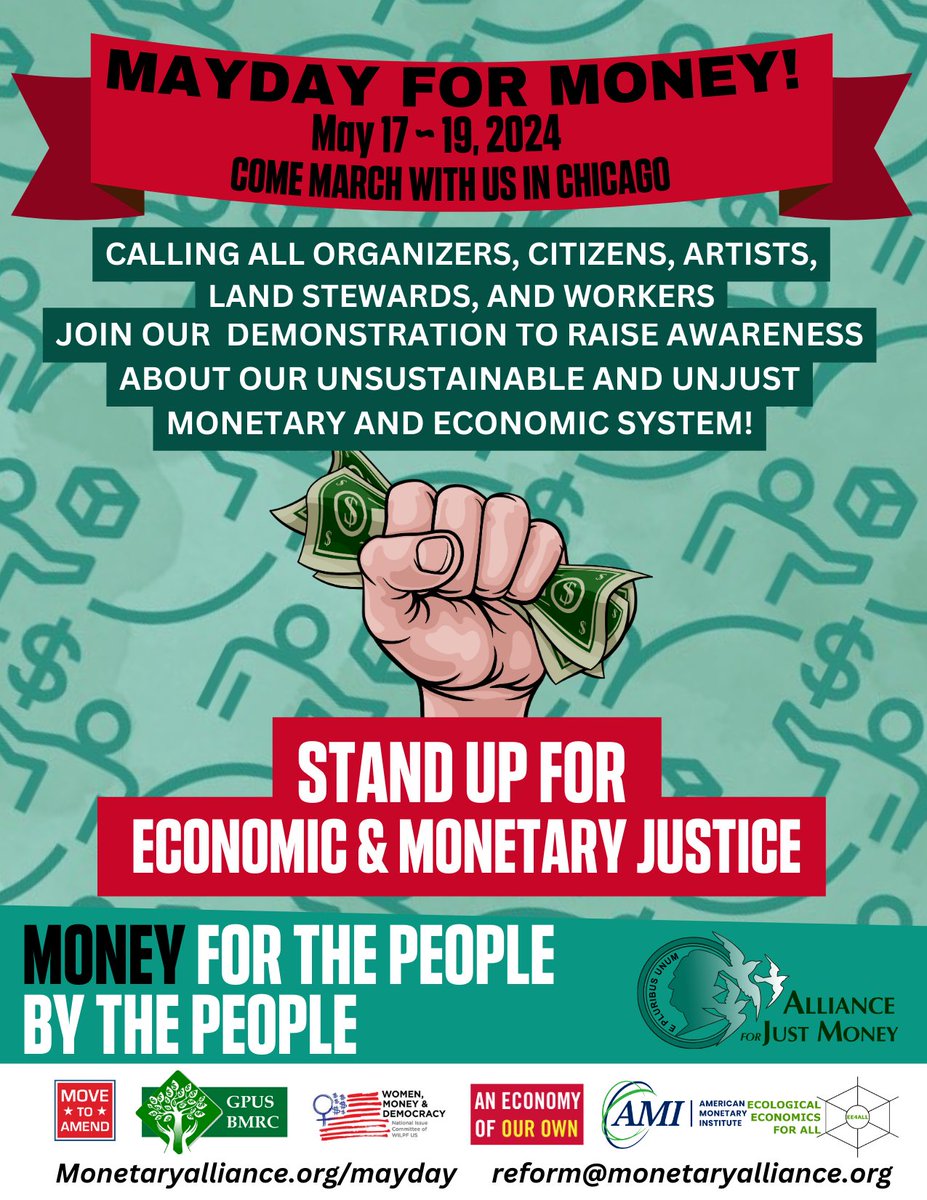 EE4ALL's tweet photo. We are excited to support this #MaydayForMoney campaign by @AllianceJust to educate people in the US and beyond about what money is and why do we need to reform/transform it so it serves people and 🌎🌍🌏!

Join us:https://t.co/TSIkMHvYwZ

@ISEEORG @ussee @rethinkecon @NJHagens https://t.co/vk7fFNJwDG