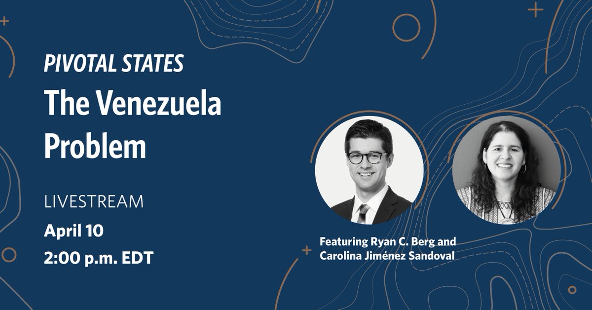 How should the U.S. approach Venezuela? President Nicolás Maduro's alignment with Russia, China, & Iran, & his claims to Guyana's Essequibo region present a unique problem. Join @CChivvis, @RyanBergPhD, @cjimenezDC next Wed. @ 2 PM as they discuss. RSVP: bit.ly/3PN1HAO