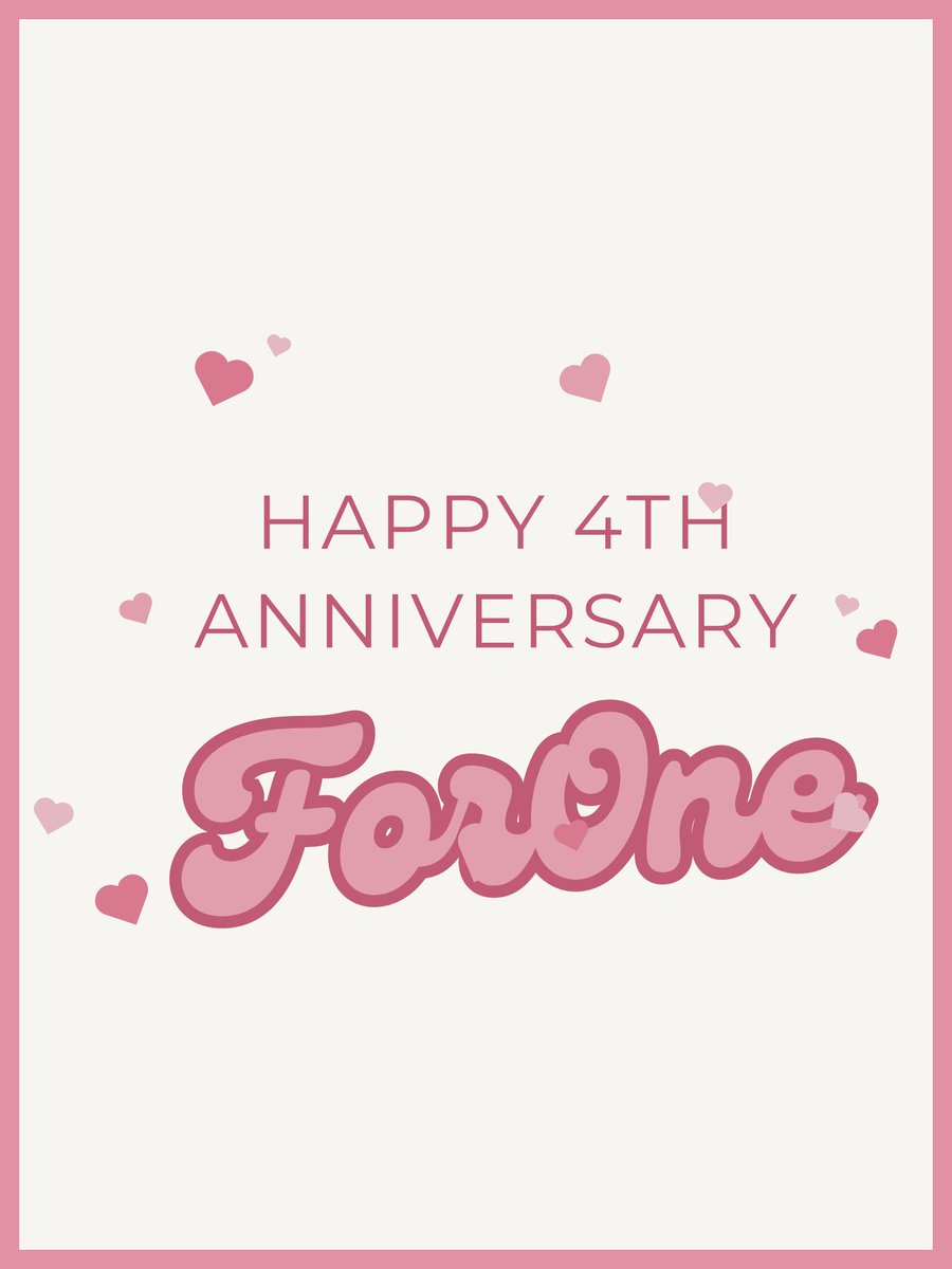 Happy 4th Anniversary FOR ONE...💗💗💗
Thank You for all the efforts
and  the love to  our talented and amazing boys 1STONE.

FourEVER ONE WITH 1STONE
<a href="/1stoneOfficial/">1ST ONE</a> #1stOne 
#1stOneDITO #4Yearswith1stOne