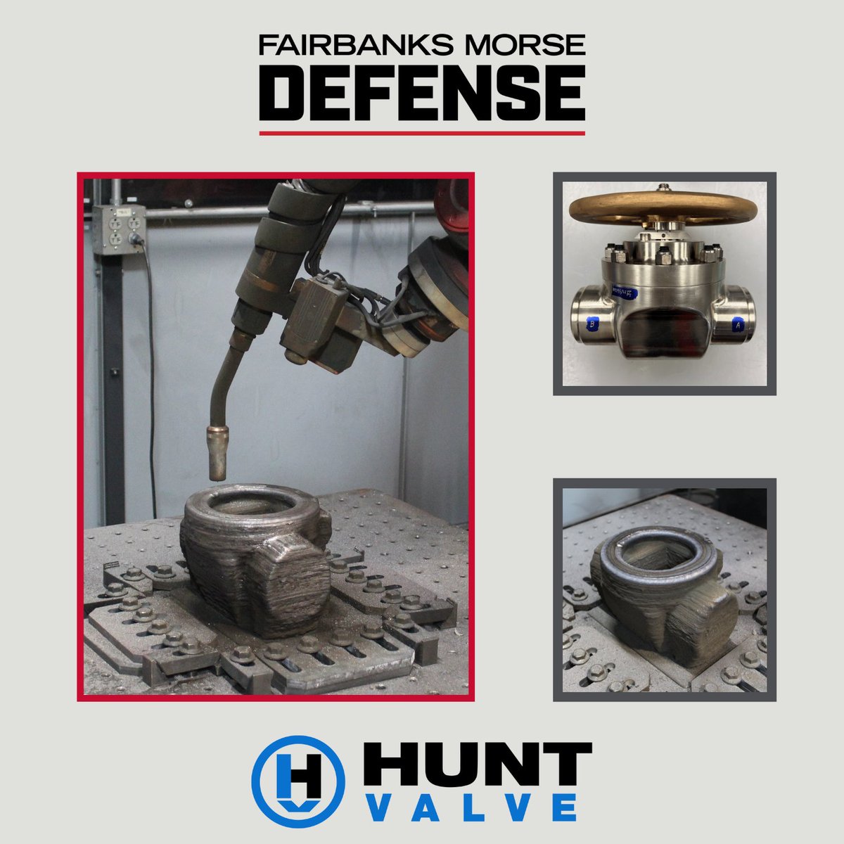 FMD and Hunt Valve has been awarded a contract by the Maritime Sustainment Technology and Innovation Consortium (MSTIC) to produce a 3-D printed valve assembly for installation on U.S. Navy submarines. Click to Learn More: fairbanksmorsedefense.com/blog/fairbanks…