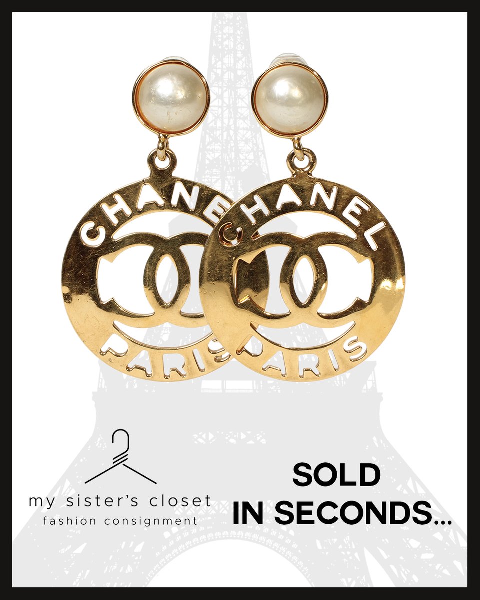 #SoldinSeconds Stay up to date on all things designer by following us on social media! Shop online at mysisterscloset.com. #jewelry #earrings #consign #consignment #designer #designerconsign #designerconsignment #localaz #scottsdale #mysisterscloset