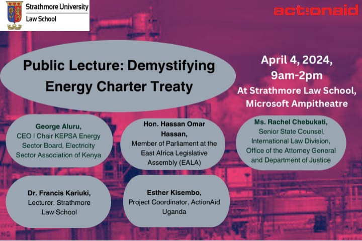 One of the myths sorrounding ECT is that the fundamental aim of the Energy 
Charter Treaty is to strengthen the 
rule of law on energy issues
#TheEnergyCharterTreaty
Public LectureAt Strathmore