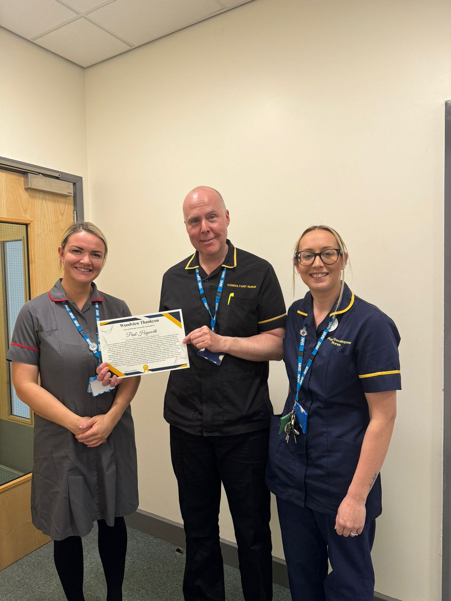 Congratulations to our March ✨️ Woodview Thankyou Winner ✨️ our consultant nurse Paul Heyworth Well deserved and thankyou for all the continued support you offer not only to our teams but our patients too. 🫶