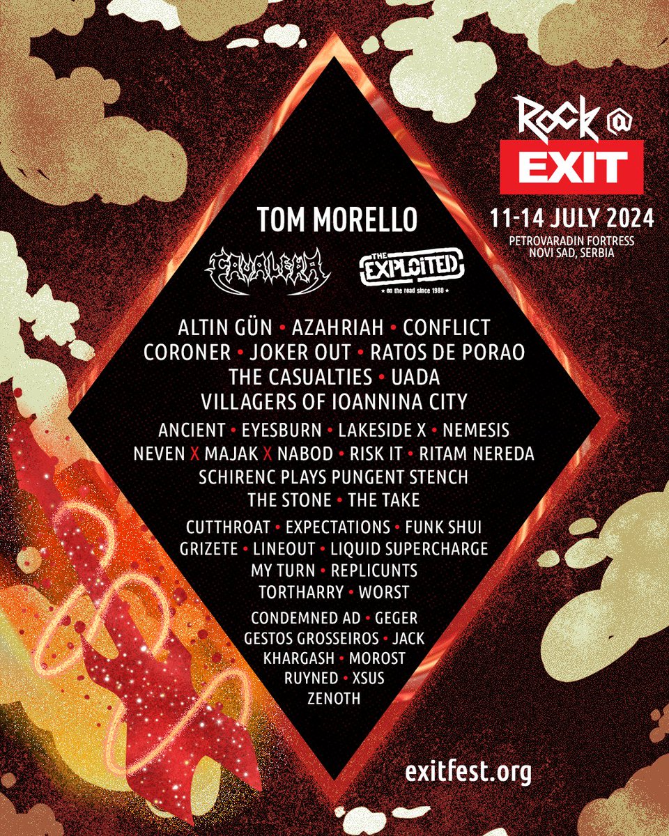 LET’S ROCK@EXIT: OVER 30 BANDS ADDED! Join the headbanging session at exitfest.org!🎯