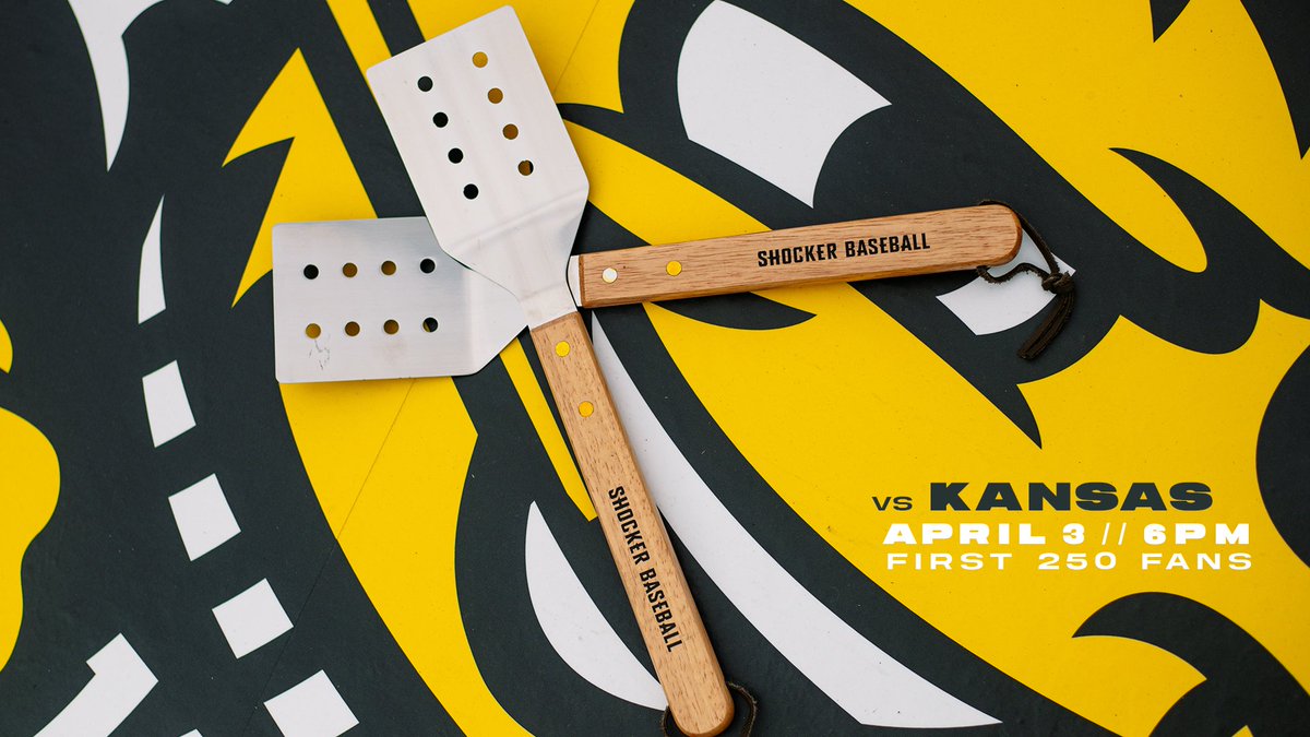 You bring the grill, we'll get you a spatula 🔥 Come hang out on Coleman Hill at the @GoShockersBSB game tonight and snag you one. #WatchUs