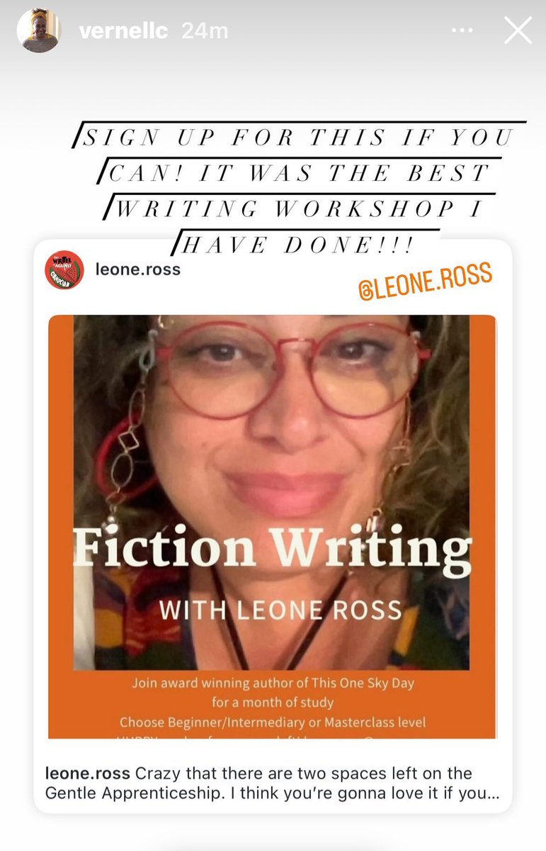 Author, editor & educator Leone Ross has curated several ONLINE classes, open to writers all over the world. The Gentle Apprenticeship is for new writers - or creatives who haven’t written for a while. There are still TWO places available. Email: leoneross@mac.com