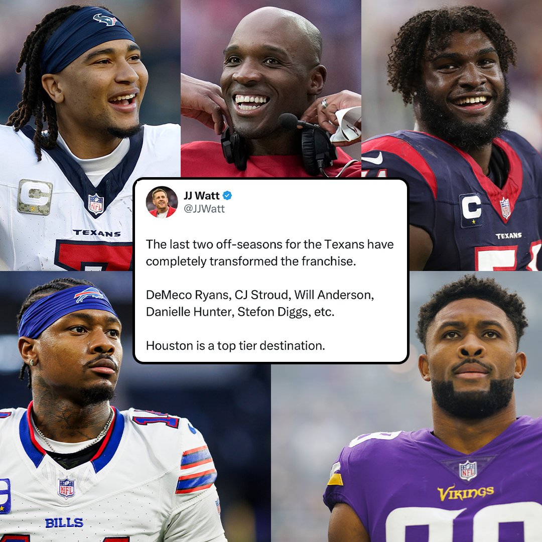 NFL's tweet image. Building something special in Houston. 👀