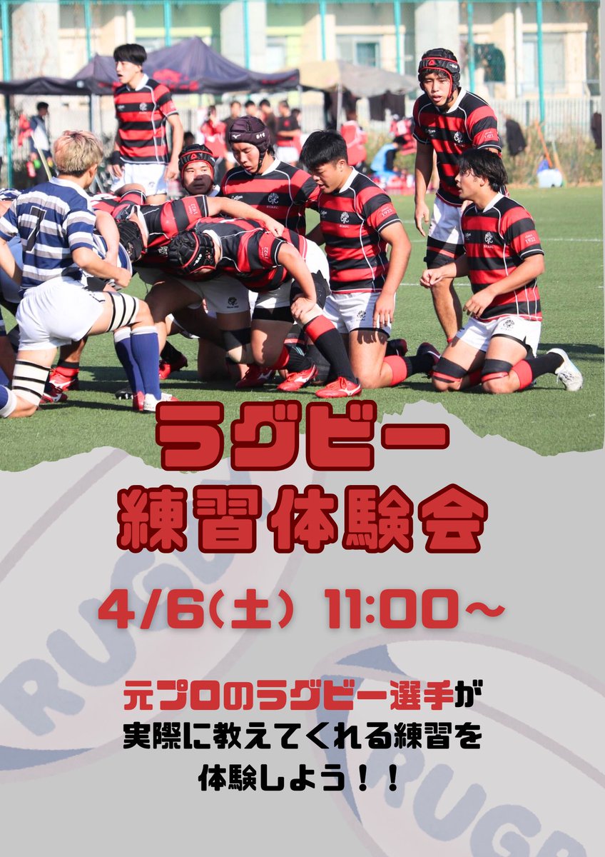 hurfc2026's tweet photo. 【ラグビー練習体験会】
こんばんは！
昨日の新歓コンパでは本当にたくさんの方にお越しいただきました！
ありがとうございました😊

ラグビー部では4/6(土)11:00から国立の一橋大学グラウンドで、ラグビー練習体験会を行います！！
続く⬇️
#春から一橋 https://t.co/m7xTKcj453