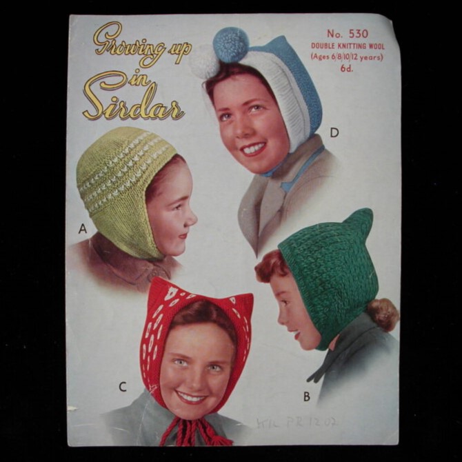 While it might not feel quite like straw hat weather, we’ve been eyeing up these cosy children’s bonnets. This 1950s knitting pattern offers four options, which is your favourite? #FashionFortnight