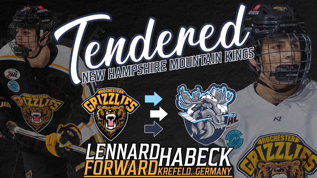 🚨Lenny has found a NAHL home🚨 Lennard Habeck has signed a Tender with the NAHL New Hampshire Mountain Kings for next season! We wish you the best of luck in New Hampshire next year, you’ve earned it! #LadderOfDevelopment #GrizzCountry