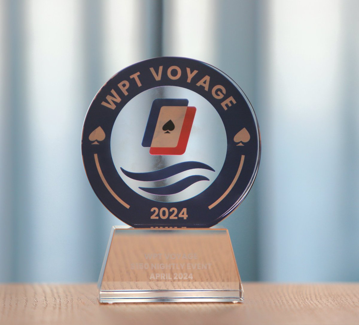 JasonSD22's tweet image. Chopped in the $150 nightly and won $1815. Was chip leader, so got the trophy. My wife was 2nd in chips. Thanks @ClubWPT #WPTVoyage