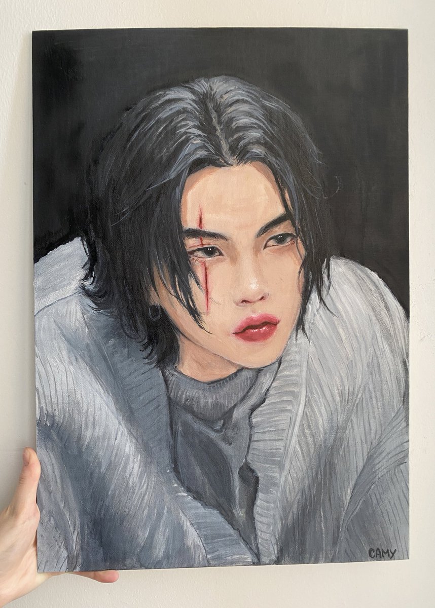 oil painting commission 🖤🩶 - august d