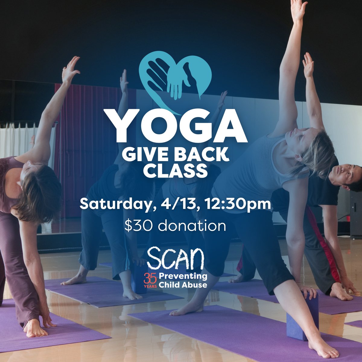 Feel good while giving back! Join us for a 50-min yoga class led by Amanda Thompson, a certified yoga instructor and Licensed Clinical Social Worker. Mats will be provided, or you’re welcome to bring your own. secure.everyaction.com/z0Lexv98oE6aNt…