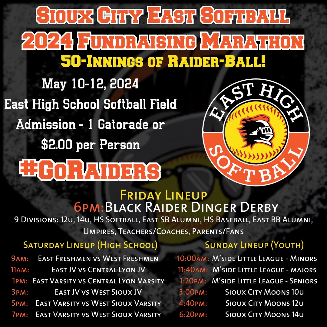 Half way DONE❗️25 down❗️25 innings more to fill❗️Contact Coach Malenosky to support the Black Raiders❗️ #GoRaiders 🤟🥎🥎🥎